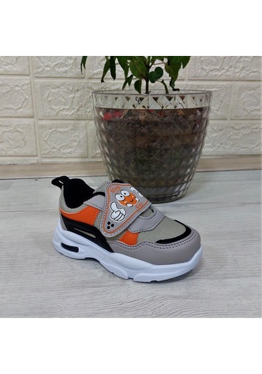 M.p One 3127 Işıklı Fuspetli Bebe Spor Ayakkabı Gri - Siyah
