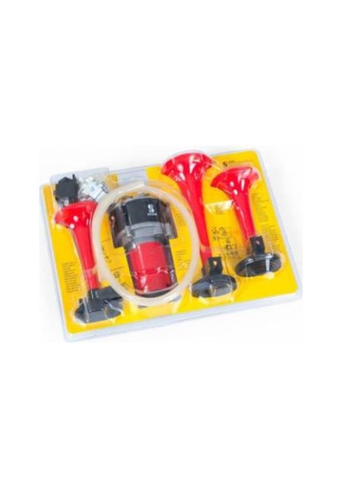 Seger 3 Borulu 12V 80Kh120003 Kompresörlü Havalı Korna Melodili