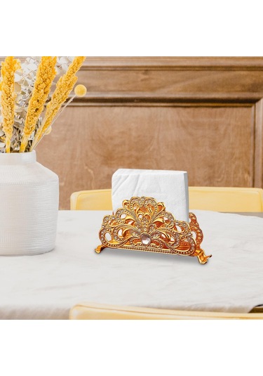 Suntek Peçete Tutucu Dağıtıcı Restoran Kağıt Rafı Altın Altın
