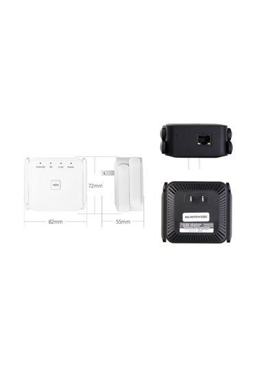 Sones 1200mbps 2.4g / 5g Wifi Genişletici Güçlendirici Tekrarlayıcı Ethernet Portunu Destekler Siyah Ab Fişi