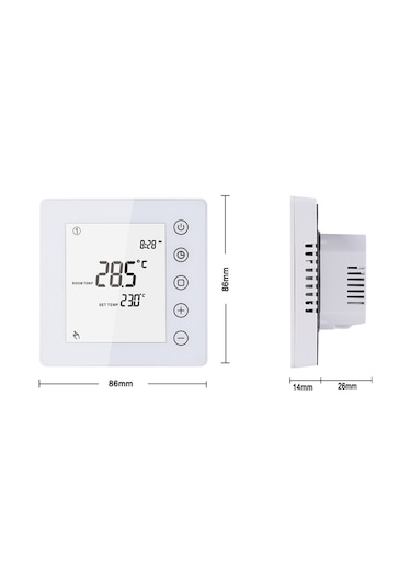 Leezsing 3a Su Isıtma Termostatı Lcd Dokunmatik Ekranlı Dijital Isıtma Termostatı Hafta Programlanabilir Akıllı Sıcaklık Kontrol C-158