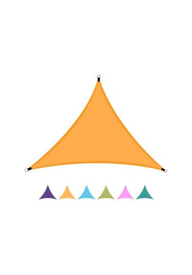 Açık Güneşlik Üçgen Gökyüzü Ekranı Basit Güneş Koruma Gölgelik, Boyut: 4x4x4m Rastgele Renk Çok Renkli