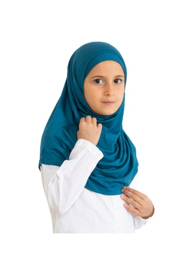 Çocuk Hazır Giyim Başörtüsü Şal Turban Viskon - Turkuaz Turkuaz
