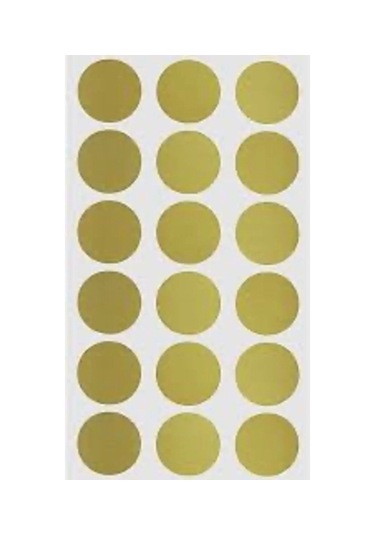 Boş Yapışkanlı Kuşe Gold Renk Etiket 50mm Çap 1