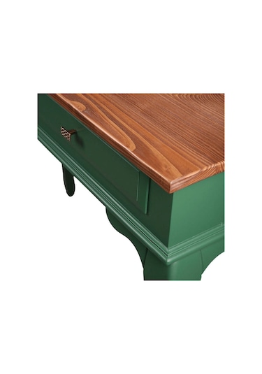 Roys Ahşap 100 Cm Çekmeceli Yeşil Koyu Ceviz  Dresuar Ahşap