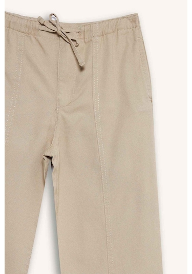 Defacto Kız Çocuk Wide Leg Geniş Paça Pamuklu Pantolon F0444a825aubg310 Bej