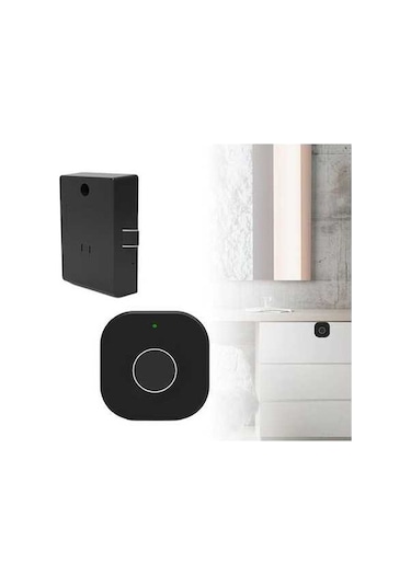 Createtech Suntek Parmak İzi Kilitli Ahşap Kutu Dolap Çekmece Biyometrik Dm