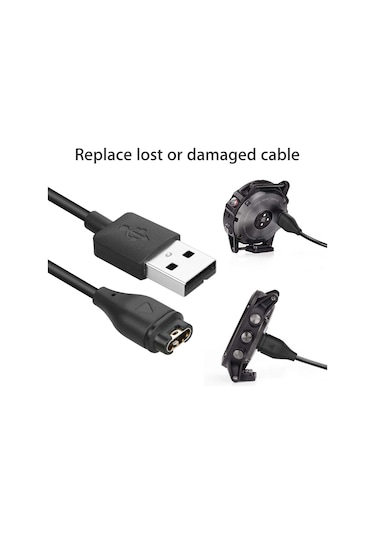 Hombey Garmin Akıllı Saat Usb Şarj Kablosu - Vivoactive 3, Fenix 5/5s/5x, Forerunner 245/935/645, Approach 60 Uyumlu Yedek Şarj Kablosu