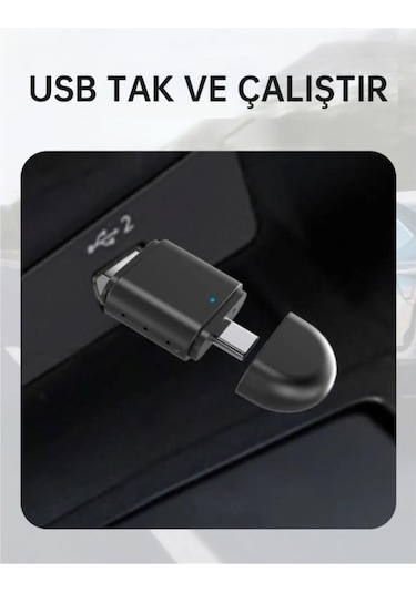 Torima Tab06 Mini 2in1 Kablosuz Carplay Usb Ve Type-c Uyumlu Araç Multimedya Dönüştürücü Adaptörü