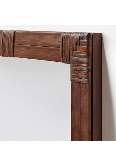 Duvar Aynası, Kahverengi, 47x62 Cm Açık Ceviz