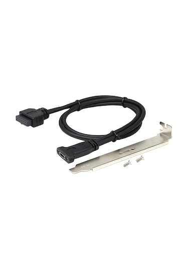 Usb3.0 Anakart 20 Pin Dişi To Type C Breketi 19 Pin -type C Çevirici