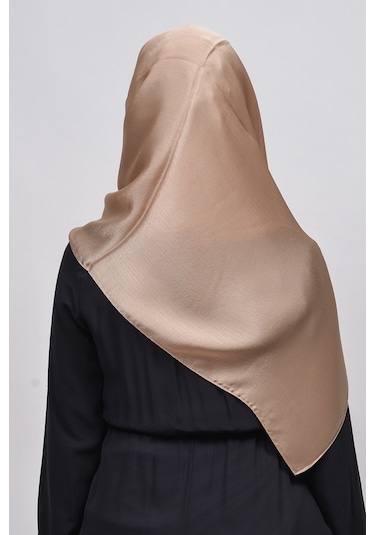 Altobeh Janjan Şık Parlak Saten Dokulu Kadın Tesettür Abiye Şifon Şal - Bej