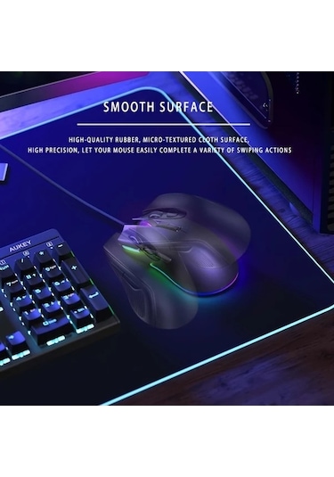 Pazly 15w Kablosuz Şarj 3.0 Rgb Karanlık Gece Fare Pedi 80x30cm Telefon Şarj Cihazı Oyun Masaüstü Bilgisayar Laptop Tablet