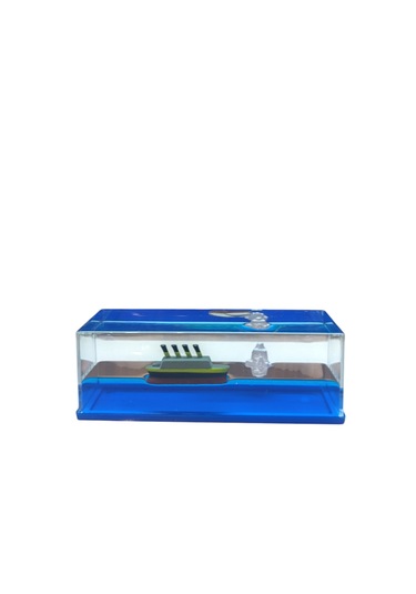 Titanik Figürlü Batmayan Akvaryum Şişe Şeklinde Batmayan Gemi