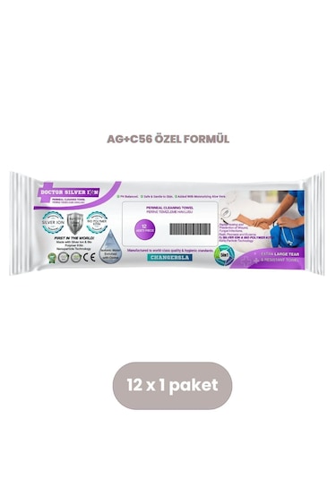 Gümüş iyon & Biyopolimer Kitin Teknolojili 12'li Perine Temizleme