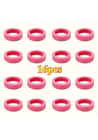 Oldfriend Pink 16 Adet Bavul Ve Ofis Sandalyesi Tekerlek Koruyucu Ses Azaltma Titreşim Emici Pembe 16'lı Paket