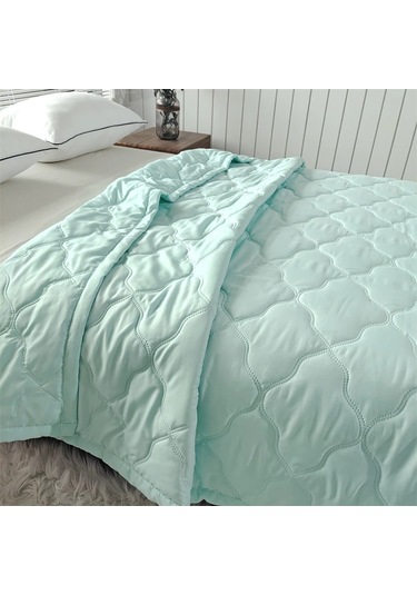 Nane Yeşili Yazlık Yorgan, Hafif, Yumuşak Ve Cilt Dostu Düz Yeşil