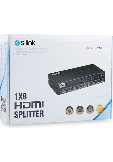 S Link Sl Lu6218 8 Port 2K 4K V1.4 Hdmı Çoklayıcı Splitter