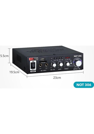 Notelnot-306 Streo Mini Amplifikatör Bluetoothlu