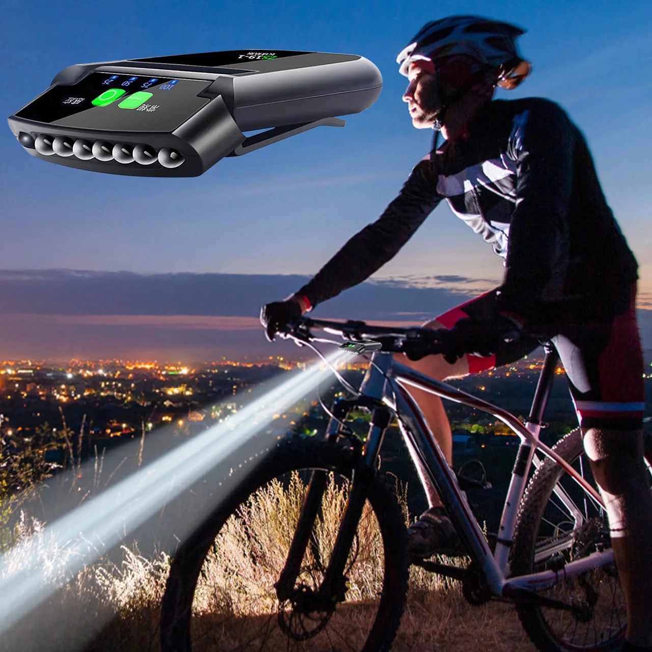 Dofolink Usb Şarjlı 6 Led'li Sensörlü Şapka Feneri - 30m Işık Aralığı, Su Geçirmez, 6-12 Saat Kullanim Süresi, Siyah Siyah