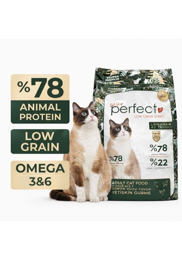 Perfect Cat Az Tahıllı Düşük Tahıllı Gurme Kedi Maması 10 KG