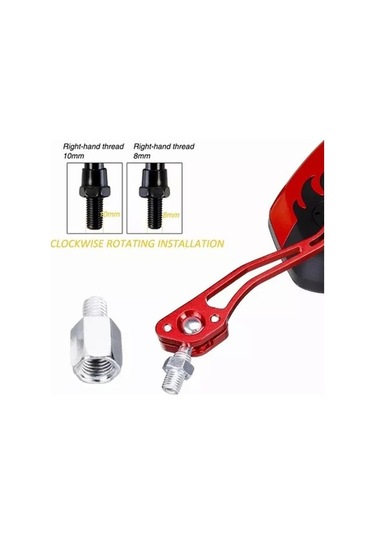 Reedark Motosiklet Dikiz Aynası Geniş Açı Lmk00051b Evrensel Siyah