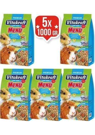 Vitakraft Menü Vital Premium Ginepig Yemi 1 Kg x 5 Adet