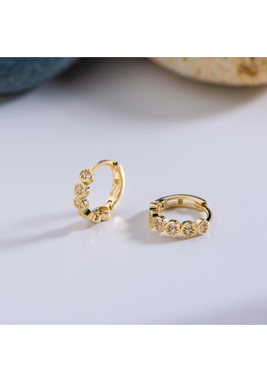 Goldkupe 14 Ayar Altın Modern Halka Küpe 1,20 Gr-3032
