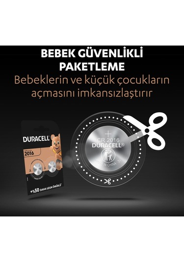 Duracell Özel 2016 Lityum Düğme Pil 3v 2 Li Paket