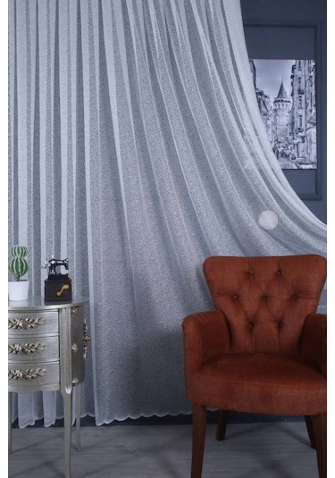 Lila Poetry 02 Cam Kırığı Desen Spor Tül Perde