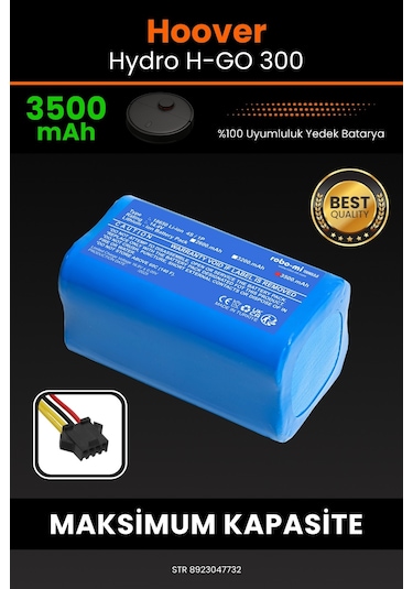Hoover H-go 300 Hydro Uyumlu Robot Süpürge Bataryası 3500 Mah