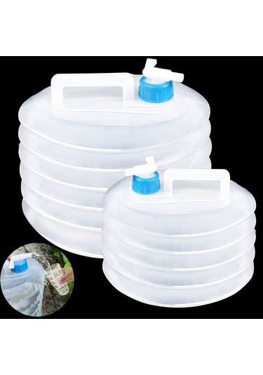 Dofolink 5l Yiyecek Dereceli Katlanabilir Su Deposu, Leak-proof Kranlı, Taşınabilir Outdoor/ev Kullanıma Uygun, -20 C'den 80 C'ye Dayanıklı Beyaz