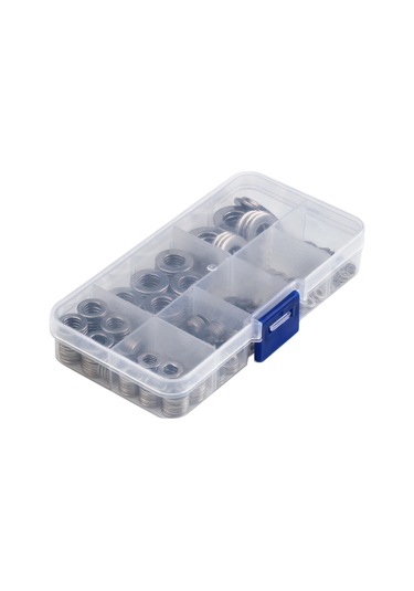 360 Adet 8 Boyut Paslanmaz Çelik Düz Yıkayıcılar Çeşit Gümüş