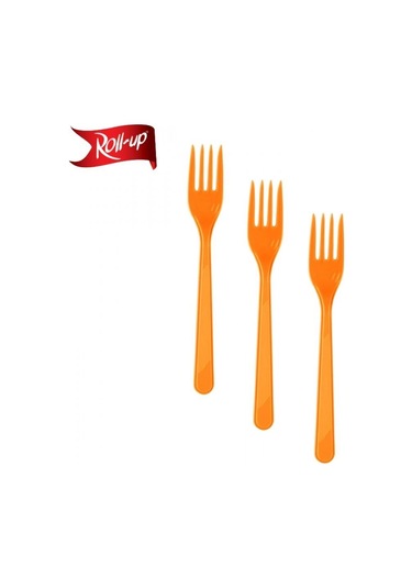 Roll-Up & Astaş Plastık Turuncu Partı Çatal 25 Lı Pk Turuncu