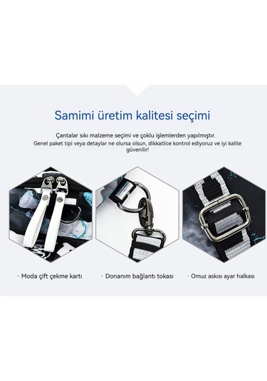 Büyük Kapasiteli Omuz Seyahat Spor Çantası Mavi - Gri