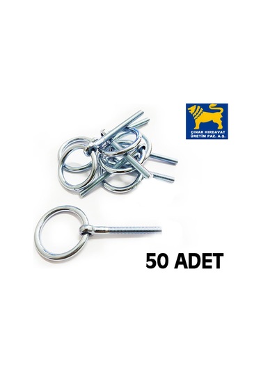 Arslan Mamulleri Metrik 6 ( M6 ) Halkalı Civata 50 Adet