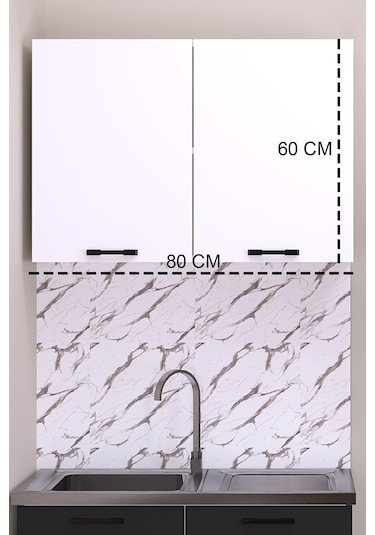 80 Cm Eylül Mutfak Üst Modül Beyaz