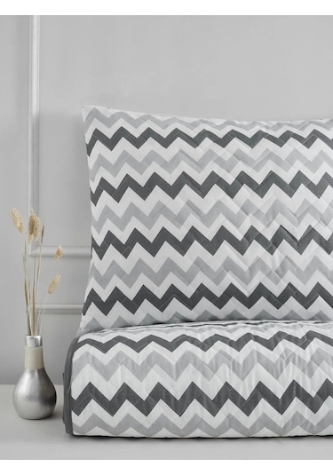 Suvay Kapitoneli Tek Kişilik Yatak Örtüsü Çift Taraflı Renkli Genç Ve Çocuk Odası Kapitone Yatak Örtüsü Gri