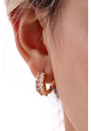 Bhs Life Kadın Taşlı Model Altın Kaplama Renk Küpe Çok Renkli