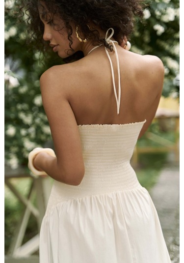 Elisa Gül Detay Sarı Uzun Elbise sarı