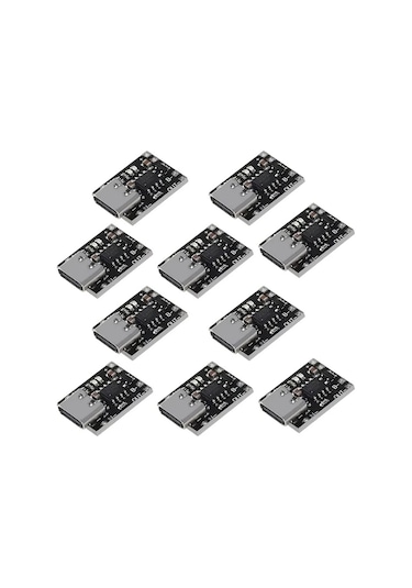 Lumaworld 10 Adet Tp4057 Usb-c Lityum Pil Şarj Kartı Led Göstergeli 3.7v Koruma