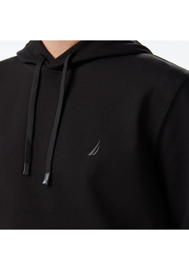 Nautica Erkek Siyah Classic Fit Kapüşonlu Sweatshirt Düz K57226t Siyah