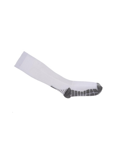Homyl Kadın Erkek Spor Futbol Uzun Hokey Diz Yüksekliği Çorap Beyaz