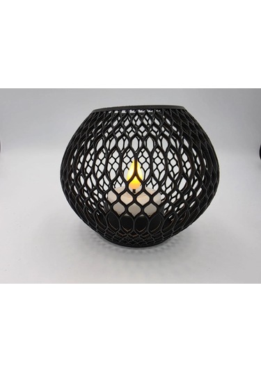 Dekoratif Tealight Mumluk Geometrik Desenli Gölge Efektli