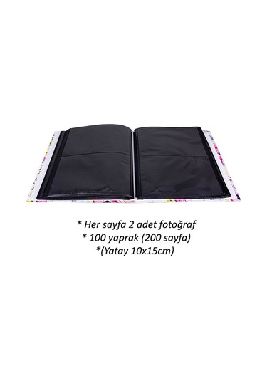 Rabsev RS306 Fotoğraf Albümü 10x15cm 200 Fotoğraf Kapasiteli Retro Desenli Lüks Albüm
