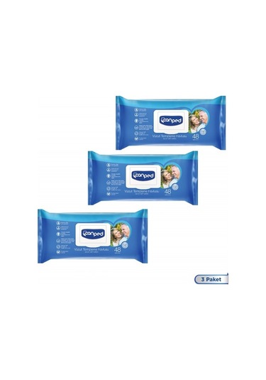 Canped Vücut Temizleme Mendili 48 Li X 3 Adet 144 Yaprak PKT.CANPED.016 Standart