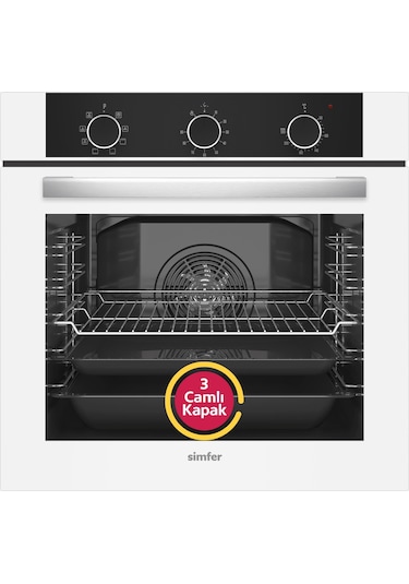 Simfer SB8221 - T3507 - SD8704 QS Mekanik Beyaz 3'lü Ankastre Set