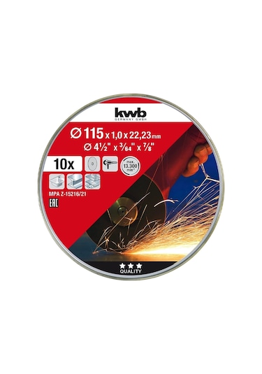 Kwb 10 Parça Metal Kesici Disk 115x1.0  - 49712021