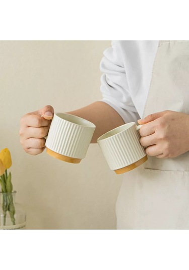 Sunny Home 2'li Seramik Çay Ve Kahve Fincanları Seti 227289422 Bej