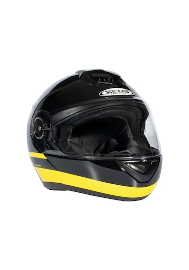 Zeus Zs-3050 Be6 Black Yellow Çene Açılır Motosiklet Kaskı